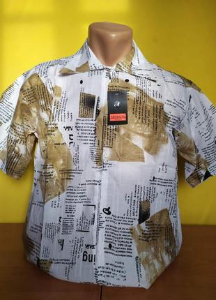 Рубашка мужская летняя короткий рукав лен5 фото