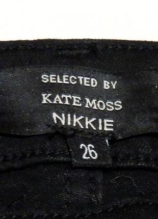 Nikkie базовые джинсы скинни с вышивкой kate moss6 фото