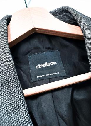 Чоловічий сірий піджак з кишенями на гудзиках від бренду strellson2 фото