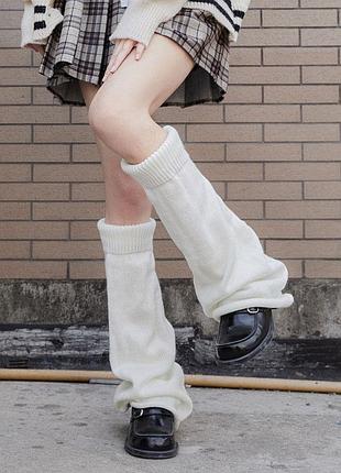 Гетри-кльош під колінку аніме стиль молочні xxs-xl