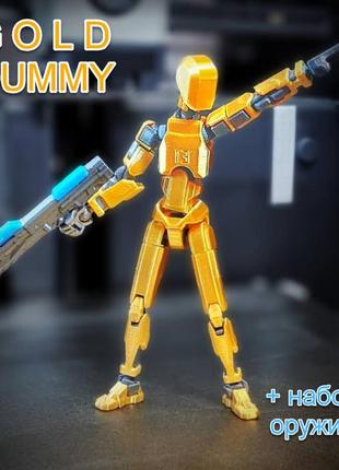 Багатосуглобовий рухомий робот dummy 13 lucky 13 "золота версія", що змінює форму для дітей та дорос