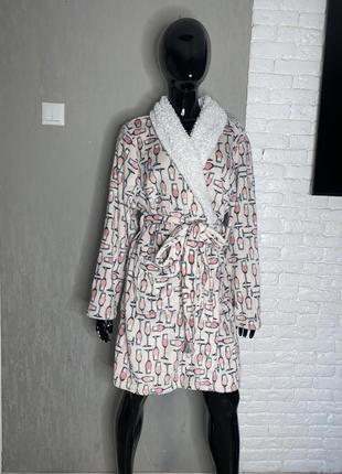 Плюшевый халат большого размера cozee home, xxl