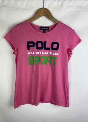 Женская футболка polo sport ralph lauren big logo1 фото