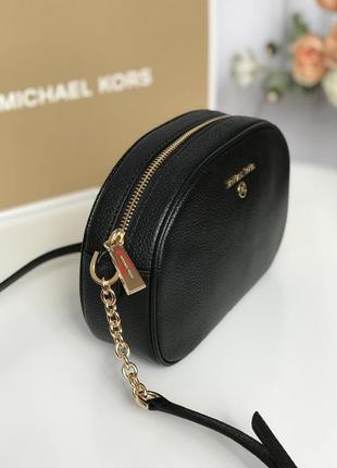 Сумка женская кросс-боди michael kors оригинал jet set charm small pebbled leather crossbody bag майкл корс3 фото