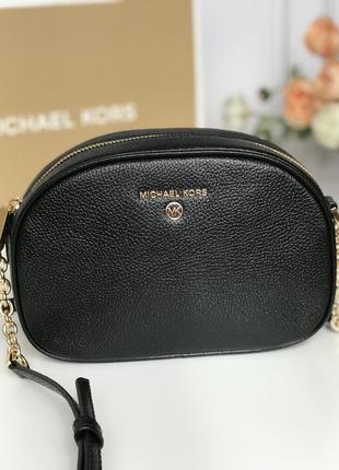 Сумка женская кросс-боди michael kors оригинал jet set charm small pebbled leather crossbody bag майкл корс2 фото