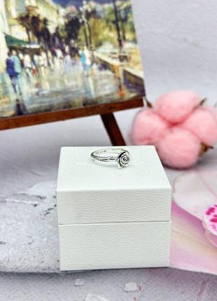 Срібна каблучка перстень кільце колечко кольцо срібло пандора pandora silver s925 ale з біркою і пломбою 925 проба квітуча троянда4 фото