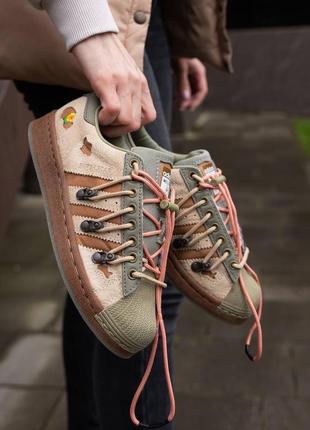 Adidas superstar x melting sadness green brown8 фото