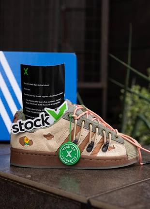 Adidas superstar x melting sadness green brown7 фото