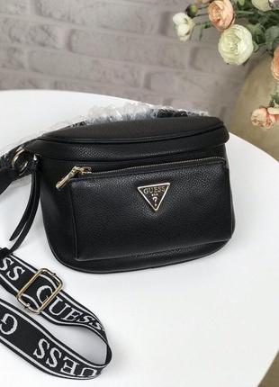Сумка жіноча крос-боді guess оригінал power play mini sling чорна гесс крос боді