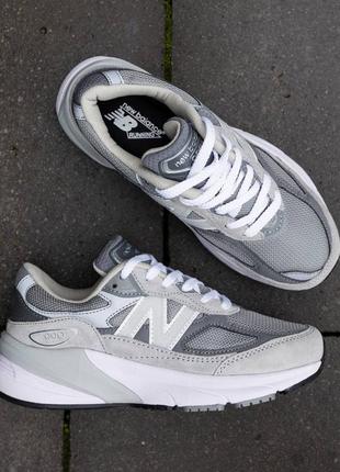 New balance 990v6 grey white3 фото