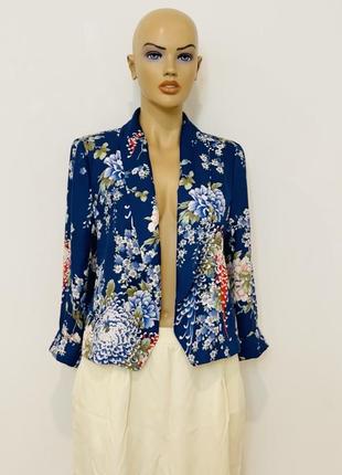 Zara пиджак в цветы цветочный принт кардиган рубашка