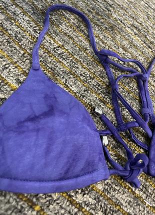 ☀️літній розпродаж☀️ фіолетовий купальник на завʼязках з паралоном і гарною спинкою s m3 фото