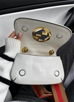 Шкіряна жіноча сумочка gucci premium з двома ремінцями3 фото