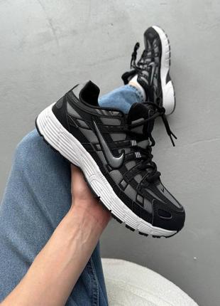 Мужские кроссовки nike p-6000 black/white1 фото