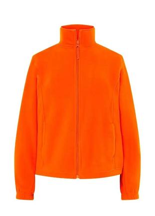 Флисовая кофта для женщин jhk, polar fleece lady, без капюшона, оранжевый батник, размер l