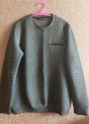 Мужской стеганый свитшот с карманчиком