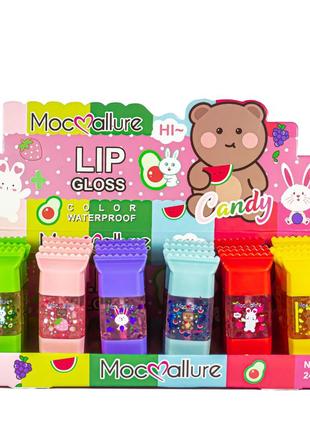 Блеск для губ проявляющийся mocallure конфетка 1242 (6шт в ассортименте)