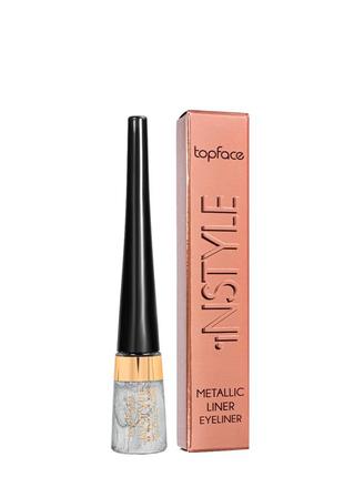 Подводка для глаз topface instyle metallic eyeliner с мягкой кисточкой рт554 № 1 серебряная