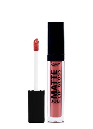 Матовый блеск для губ quiz cosmetics joli color matte, 82 мареновый