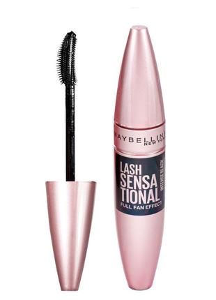 Тушь для ресниц maybelline new york lash sensational full fan effect intense black веерный эффект
