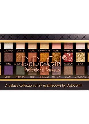 Палетка теней для век dodo girl professional makeup 27 оттенков, а