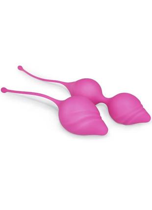 Набор силиконовых вагинальных шариков kegel pink set, 3,5 см.