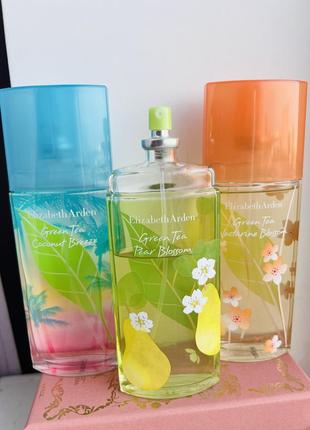 3*3мл парфюмерный сет  elizabeth arden green tea coconut breeze отливант pear blossom nectarine