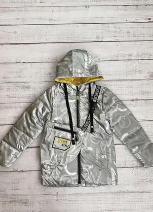 Модна куртка з бананкою на дівчинку 122-164 зріст