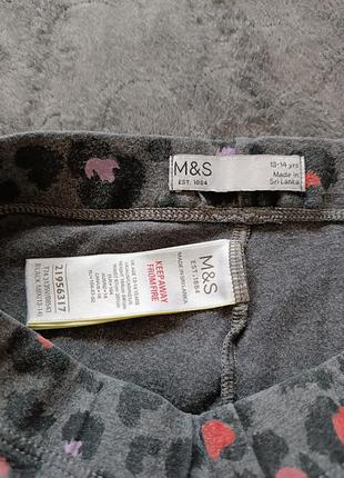 Лосини трикотажні m&s на дівчинку 13-14 років зріст 164 см5 фото