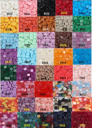 Кусочки мозаики 0,5*0,5 см цвет розовый белый голубой ( 200 штук 12 грамм) из акриловой смолы. форма квадрат.6 фото