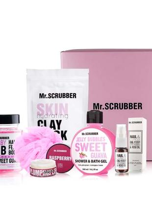 Подарочный набор косметики по уходу за лицом и телом mr scrubber woman beauty box из 6 продуктов