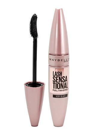 Тушь для ресниц maybelline new york 36h mascara lash sensational waterproof very black 9.5 мл