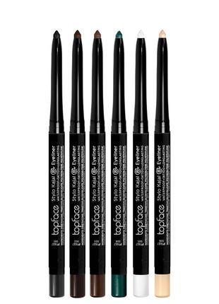 Водостійкий механічний олівець-каял для очей topface stylo kajal eyeliner рт617 № 0015 фото