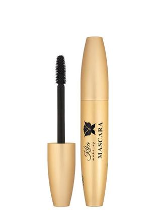 Тушь для вій об'ємна водостійка чорна kika mascara volume