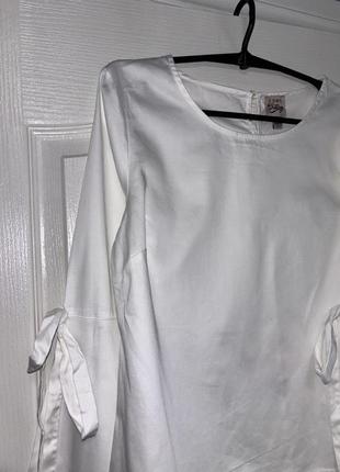 Блуза белая широкий рукав2 фото