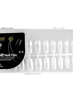 Типсы для наращивания ногтей beleon false nail tips квадратные прозрачные 240 штук