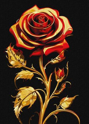 Картина за номерами "символ краси" ©art_selena_ua kho3244 з фарбами металік 40х50см