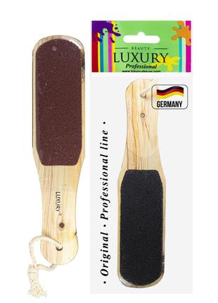 Терка для п'ят beauty luxury дерев'яна двостороння грит 80/120 fw-02
