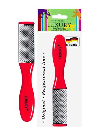 Терка для п'ят beauty luxury двостороння металева тм-013 фото