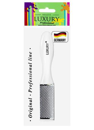 Терка для п'ят beauty luxury двостороння металева тм-018 фото