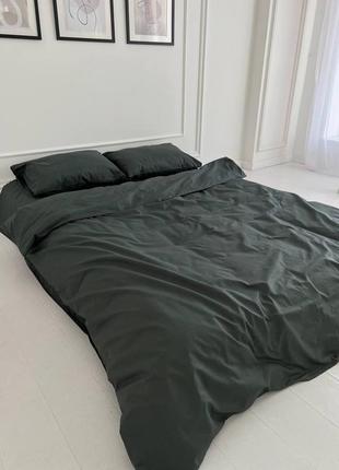 Пододеяльник евро 200х220 бязь gold luxe на молнии графит