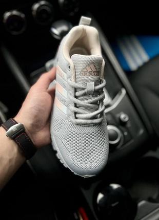 Кросівки жіночі adidas marathon tr light gray & pink👟6 фото