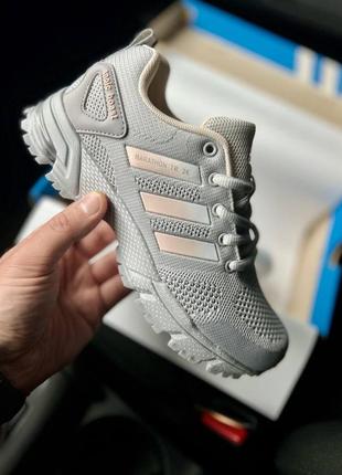Кросівки жіночі adidas marathon tr light gray & pink👟4 фото