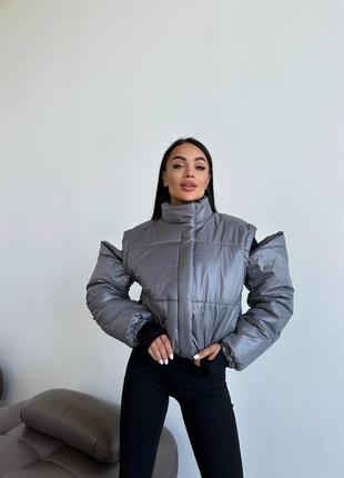 Куртка жилетка. трансформер. 2 кольори