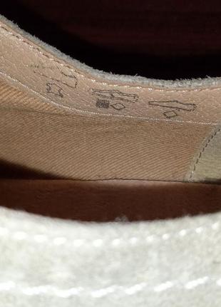 Кожаные туфли, деми Оксфорды женские, броги серые с белым, весна осень, р. 376 фото