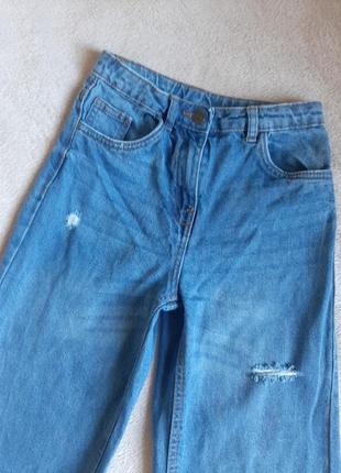 Трендові широкі джинси палаццо з розрізами, дірками wild legs як zara h&m destination ♥  134/1402 фото