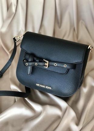 Сумка жіноча крос-боді michael kors оригінал emilia small leather crossbody bag крос боді чорна