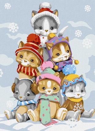 Картина за номерами "пухнастики взимку" kho6531 40х50 см