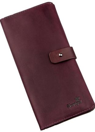 Гаманець жіночий з вінтажної шкіри shvigel 16205 бордовий