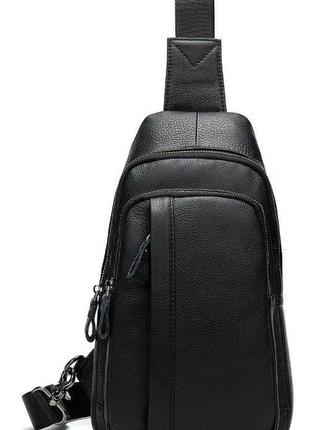 Сумка мужская из кожи через плечо vintage 14784 черная
